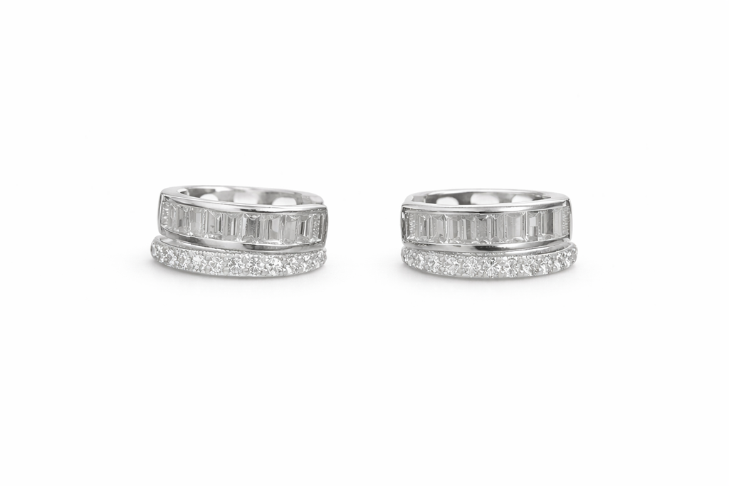 Sterling Silver Huggie Hoop Earrings