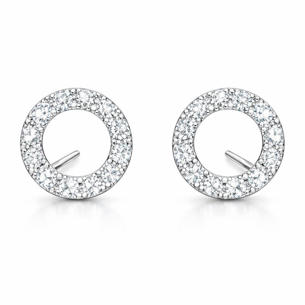 Sterling Silver Circle Earrings
