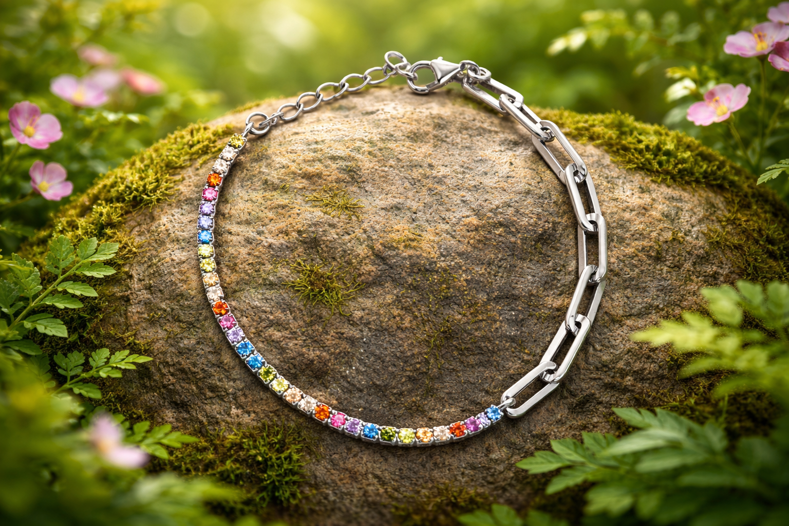 Sterling Silver Colour Bracelet
