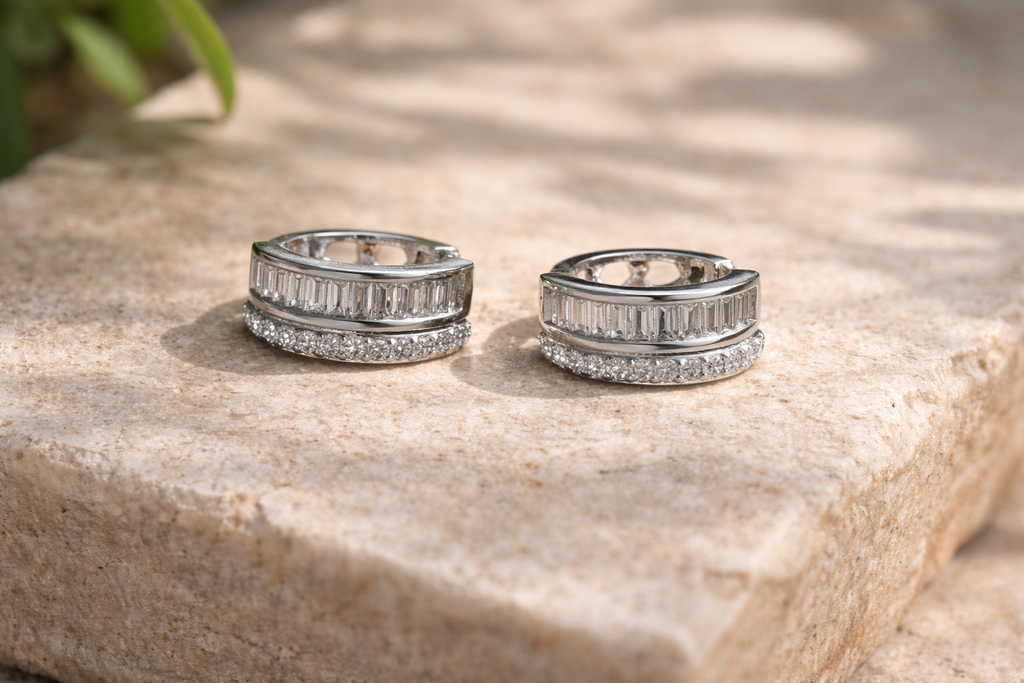 Sterling Silver Huggie Hoop Earrings