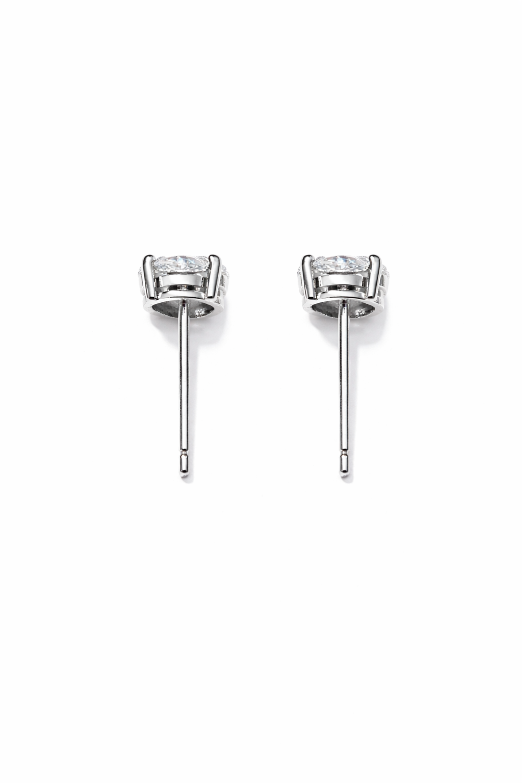 Sterling Silver 3 Claw Stud Earrings