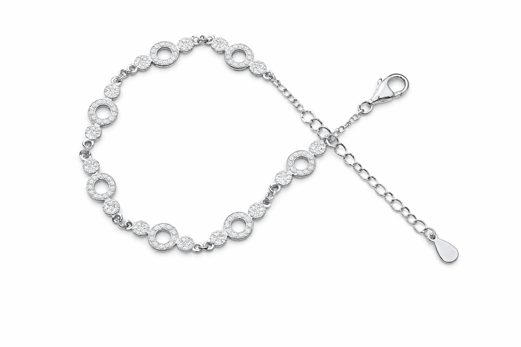Sterling Silver Circle Link Bracelet