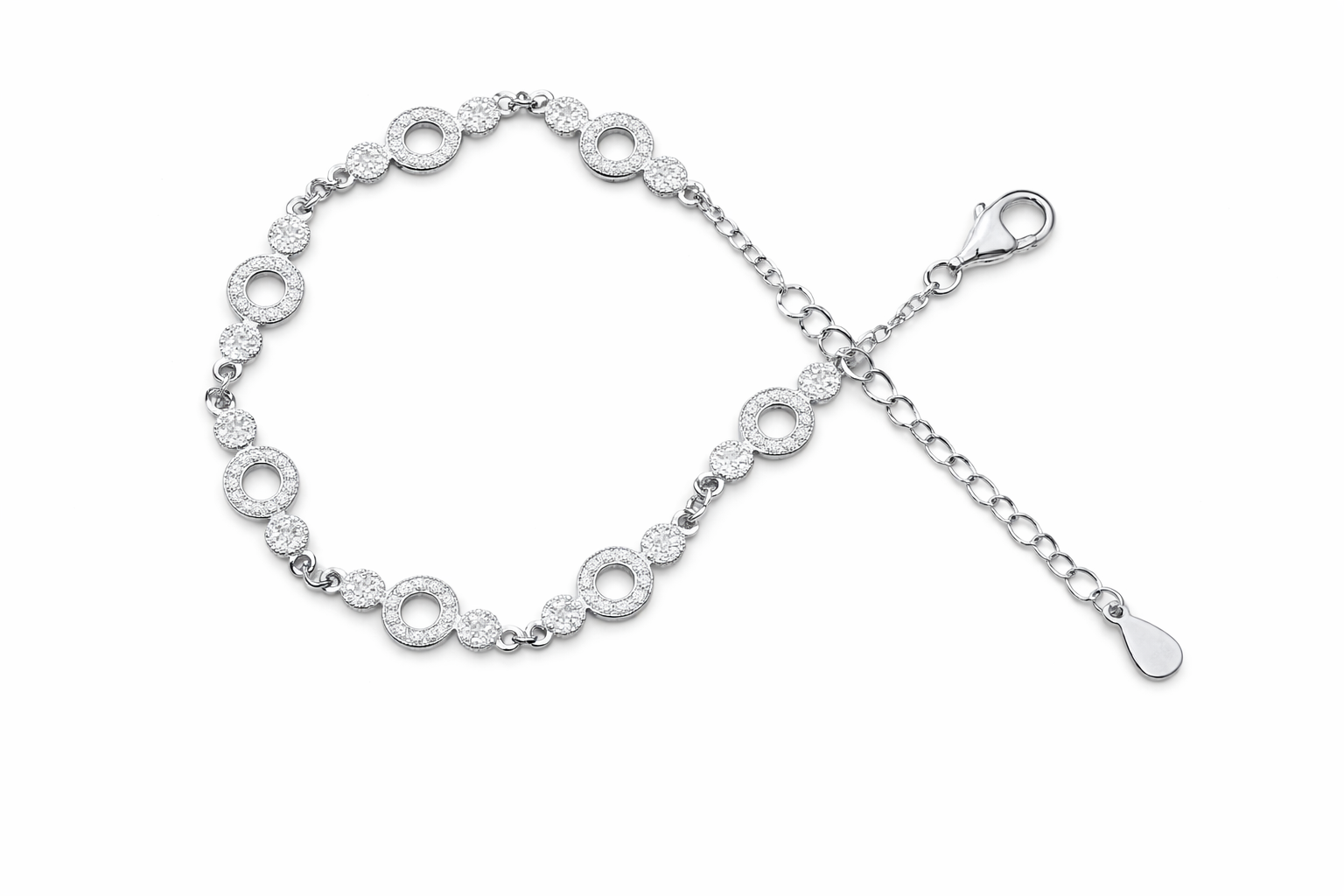 Sterling Silver Circle Link Bracelet