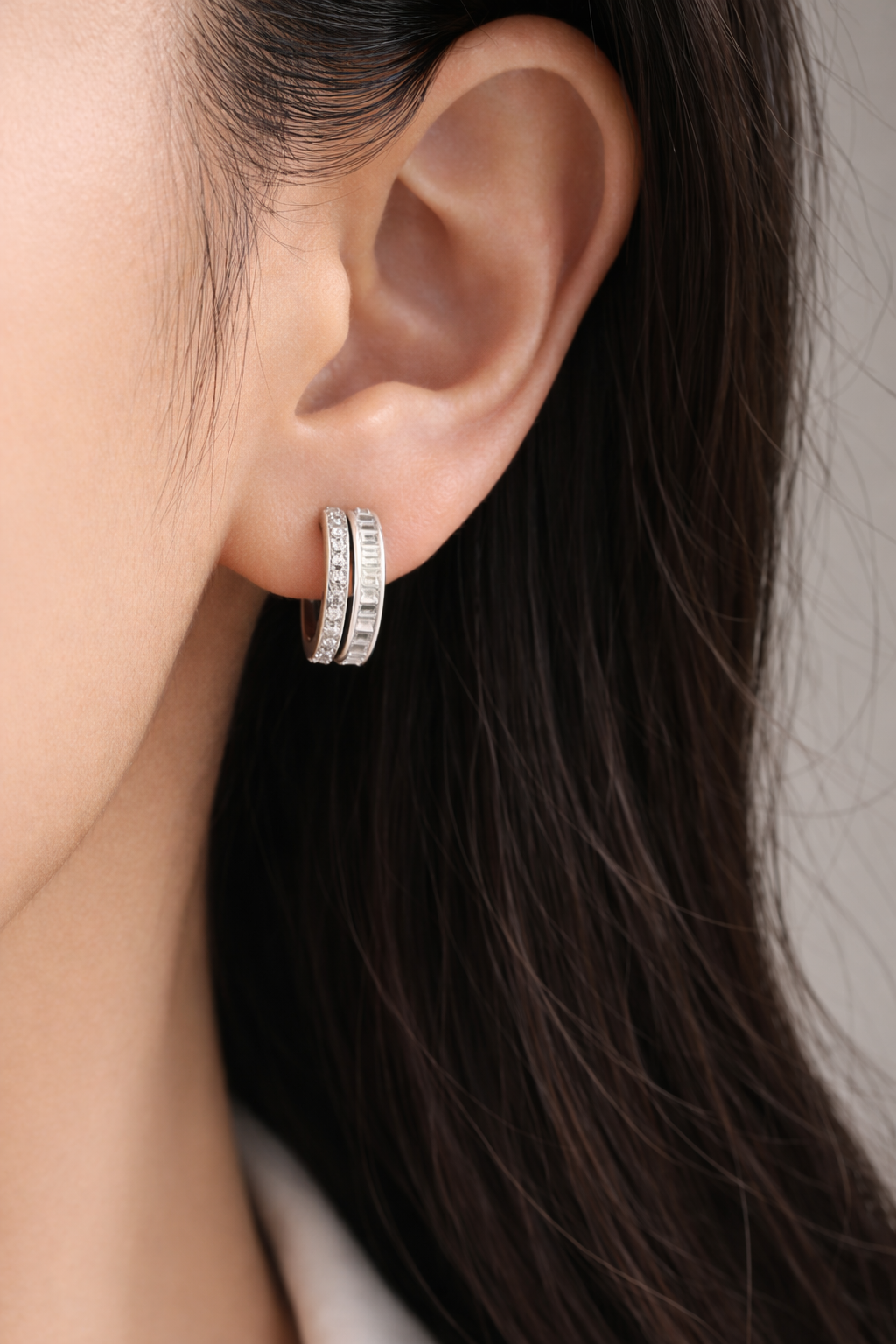 Sterling Silver Huggie Hoop Earrings